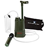 Survivor Filter Pro Water Purification System for Survival - Lightweight Hand-Pump Portable Water Filter for Backpacking Hiking Camping Water Filtration - Removal of 99.999% of Tested Virus Bacteria Parasites