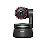 OBSBOT Tiny PTZ 4K Webcam, AI Powered Framing & Autofocus, 4K Webcam with Dual Omni-Directional Microphones, Auto Tracking with 2 axis Gimbal,HDR,60 FPS,Low-Light Correction,Streaming