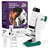 SCIENCE CAN Microscope for Kids,Microscope Science Kit for Kids 8-12,STEM Kids Microscopes for 7 8 9 10 Year Old Boy Girl Gifts