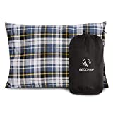 REDCAMP Outdoor Camping Pillow Lightweight, Flannel Travel Pillow Cases, Removable Pillow Cover