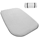 KingCamp Self Inflating Camping Mat 11 R Value Camping Sleeping Pads 3' Thick Camping Pads For Sleeping 2 People Tent Traveling and Family Camping Deluxe Camping Pad Lightgrey