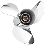 OEM Upgrade 10.25 x 16-G Polished Stainless Steel Boat Outboard Propeller for Yamaha Engines 40-60HP, Parts No.663-45978-00-98.663-45978-00-00,13 Tooth, RH