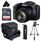 Canon Powershot SX530 HS 16.0 MP Digital Camera with 50x Zoom, Wi-Fi & 1080p Full HD Video + NB-6L Battery & AC/DC Charger + 10pc Bundle 32GB Deluxe Accessory Kit w/HeroFiber® Gentle Cleaning Cloth
