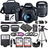 (Renewed) Canon EOS Rebel T7 DSLR Camera Bundle with Canon EF-S 18-55mm f/3.5-5.6 is II Lens + 2pc SanDisk 32GB Memory Cards + Accessory Kit