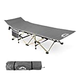 Camping Cot, 450LBS(Max Load), Portable Folding Outdoor Bed with Carry Bag for Adults Kids, Heavy Duty Cot for Traveling Gear Supplier, Office Nap, Beach Vocation and Home Lounging