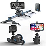Grip Gear's Pocket Sized Camera Motion Control kit , Electronic Camera Slider + Micro Camera Dolly + 360 Mount. Works with Action, Smartphones , Mirrorless Cameras.