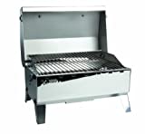 Kuuma Premium Stainless Steel Mountable Gas Grill w/Regulator by Camco -Compact Portable Size Perfect for Boats, Tailgating and More - Stow N Go 125' (58140)