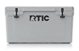 RTIC Hard Cooler 65 qt, Grey, Ice Chest with Heavy Duty Rubber Latches, 3 Inch Insulated Walls Keeping Ice Cold for Days, Great for The Beach, Boat, Fishing, Barbecue or Camping