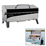 Kuuma Stow and Go Propane Tabletop and Mountable Grill - Stainless Steel Gas Grill with Foldable Legs | Great for Camping, Boating, Picnics, Barbeques & More |13,000 BTUs - (58130)