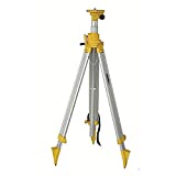 Johnson Level & Tool 40-6330 Heavy Duty Elevating Tripod with 5/8' - 11 Thread, 4'-10' Working Height, Silver/Yellow, 1 Tripod