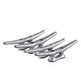 4 Pack 6inch Heavy Duty Boat Cleat/Galvanized Cast Iron Dock Cleat for Marine or Decorative Applications
