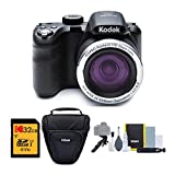 KODAK PIXPRO AZ421 Astro Zoom 16MP Digital Camera with 42x Optical Zoom (Black) Bundle with 32GB SD Memory Card and Holster Bag (3 Items)