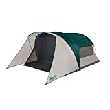 Coleman Cabin Camping Tent with Screen Room | 6 Person Cabin Tent with Screened Porch, Evergreen
