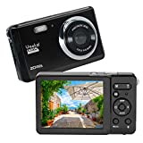 Full HD 1080P 20MP Mini Digital Camera with 2.8 Inch TFT LCD Display,Digital Point and Shoot Camera Video Camera Student Camera, Indoor Outdoor for Kids/Beginners/Seniors (Black)