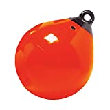 Taylor Made Products 61146 Tuff End Inflatable Vinyl Boat Buoy, Orange, 15 inch Diameter