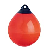 X-Haibei 1 Boat Fender Ball Round Anchor Buoy, Dock Bumper Ball Inflatable Vinyl A-Series Shield Protection Marine Mooring Buoy Red Dia. 9.8inch *H 12.2inch
