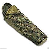Tennier US Army Military Woodland Camouflage Camo GTX Goretex Sleeping Bag BIVY Cover by US Government Industries GI USGI NSN 8465-01-455-6274