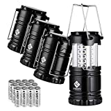 Etekcity Lantern Camping Lantern Battery Powered Led for Power Outages, Emergency Light for Home, Hiking, Hurricane, Camping Gear Accessories , Portable & Lightweight, Batteries Included