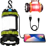 Wsky Rechargeable Camping Lantern, 1800LM Camp Light Camping Lamp, 6 Modes, 4400 Capacity Power Bank - Best Lantern Flashlight for Camping Outdoor Hurricane Emergency Everyday Flashlight
