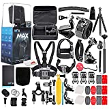 GoPro MAX 360 Waterproof Action Camera -with 50 Piece Accessory Kit - Camera W/Touch Screen - Spherical 5.6K30 HD Video - 16.6MP 360 Photos - 1080p Live Streaming Stabilization - All You Need