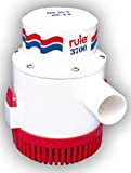 Rule 14A 3700 GPH Heavy Duty Bilge Pump, Non-Automatic, 12 Volt , White/Red