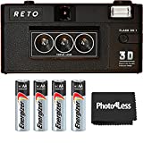 RETO 3D Film Camera + Energizer 4 Pack AA Batteries