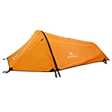 Winterial Single Person Personal Bivy Tent - Lightweight One Person Tent with Rainfly, 2lbs 9oz, Stakes, Poles and Guylines Included, Backpacking and Hiking Bivy Tent, Orange
