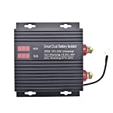 250 AMP Dual Battery Smart Isolator Universal 12V/24V Voltage Sensitive Relay Intelligent Dual Battery Isolator for Car, Truck, ATV, Battery Starter Controller Heavy Duty Power Switch Charge Relay