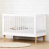 South Shore Balka Baby Crib with Adjustable Height Pure White, Bohemian Harmony
