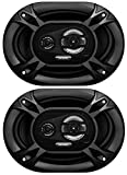 Sound Storm Laboratories SSL EX369 6x9 300W 3-Way Stereo Speakers with 4 Ohm Impedance Pair, Poly Injection Woofer Cone, and Rubber Surround, Black