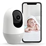 Nooie Baby Monitor, WiFi Pet Camera Indoor, 360-degree Wireless IP Camera, 1080P Home Security Camera, Motion Tracking, Super IR Night Vision, Works with Alexa, Two-Way Audio, Motion & Sound Detection