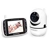 Baby Monitor with Remote Pan-Tilt-Zoom Camera and 3.2'' LCD Screen, Infrared Night Vision (White with Black)