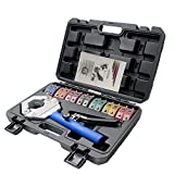 Hydraulic AC Crimping Tool Hydraulic AC Hose Crimper Univeral Hydra-Krimp 71500 Manual A/C Hose Crimper Kit Air Conditioning for Barbed and Beaded Hose Fittings Auto Reparing Tool (71500 Interal)