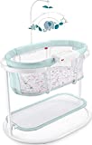 Fisher-Price Soothing Motions Bassinet Pacific Pebble, Baby Bassinet with Soothing Lights, Music, Vibrations, and Motion