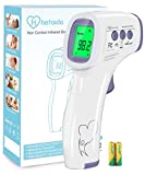 Digital Thermometer for Adults and Kids , No Touch Forehead Thermometer for Baby, 2 in 1 Body Surface Mode Infrared Thermometer with Fever Alarm and Instant Accuracy Readings