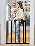 InnoTruth Extra Tall Baby Gate for Stairs and Doorways, 29”to 39.6” Adjustable Width with 36”Height,Dog Gate with Wall Pressure Mounted Frame, Auto Close Baby Gates for Toddler and Pet, Black