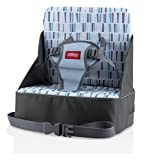 Nuby Easy Go Safety Lightweight High Chair Booster Seat, Great for Travel, Gray