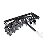 Titan Distributors Inc. 4-Ft Notched Disc Harrow Attachment Pull Behind for ATV and UTV 2-in Towball Hitch