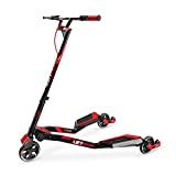 Yvolution Y Fliker Lift | Swing Wiggle Carving Scooter for Kids Age 7+ (Red 2020)