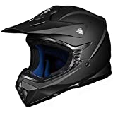 ILM Adult ATV Motocross Dirt Bike Motorcycle BMX MX Downhill Off-Road MTB Mountain Bike Helmet DOT Approved(Matte Black, Adult-XXLarge)