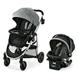 Graco Modes Pramette Travel System | Includes Baby Stroller with True Bassinet Mode, Reversible Seat, One Hand Fold, Extra Storage, Child Tray and SnugRide® 35 Infant Car Seat, Ellington