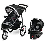 Graco FastAction Fold Jogger Travel System | Includes the FastAction Fold Jogging Stroller and SnugRide 35 Infant Car Seat, Gotham