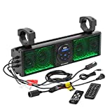 BOSS Audio Systems BRT18RGB ATV UTV Sound Bar System - 18 Inches Wide, IPX5 Rated Weatherproof, Bluetooth Audio, Amplified, 4 inch Speakers, 1 Inch Tweeters, USB Port, RGB Multicolor Illumination