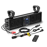BOSS Audio Systems BRT18A ATV UTV Sound Bar System - 18 Inches Wide, IPX5 Rated Weatherproof, Bluetooth, USB, Amplified, 4-inch Speakers, 1 Inch Tweeters, Easy Installation for 12 Volt Vehicles