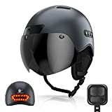 IRONSIMITH Smart Bike Helmet Adult Bluetooth Helmet with Turn Signal Light Camera(32G TF-Card Included) Speaker Microphone Magnetic Goggle Removable for Man/Woman Cycling, Commuting and Urban Riding