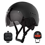RENOLS Smart Bike Helmet with Wireless Speakers Turn Signals Rear Light and Driving Recorder Adult Bike Helmet for Urban Traffic(Black)