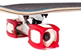 Skater Trainers Skateboarding Training Accessories-Learn Skate Tricks Faster & Safer-Works on Any Skateboard for Anyone - Beginners Kids Teens Adults Boys & Girls -Ollie & Kickflip Red (4 Pack)