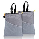 GNEGNI 2PCS Car Garbage Can for Travel, Adjustbale Car Trash Bag with Leakproof Lining