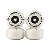 Dadywheels 52mm 99A Skateboard Wheels with ABEC-9 Bearings, spacers and a Skate Tool (Set of 4) White