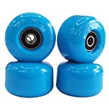 FREEDARE Skateboard Wheels with Bearings 54mm Street Wheels Skateboard Tricks (Blue,Set of 4)